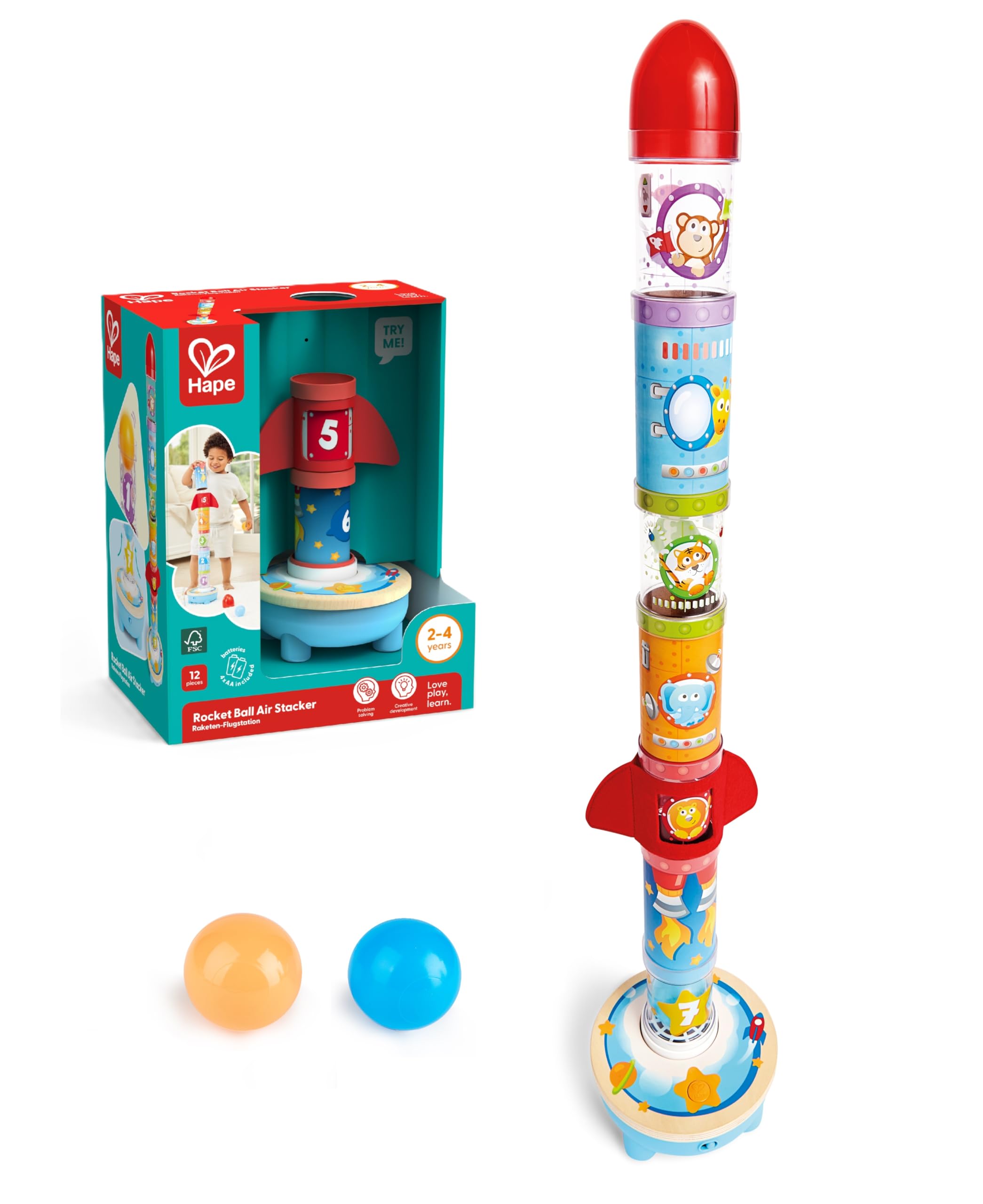 Amazon | Hape(ハペ) ロケットボールエアースタッカー E0387